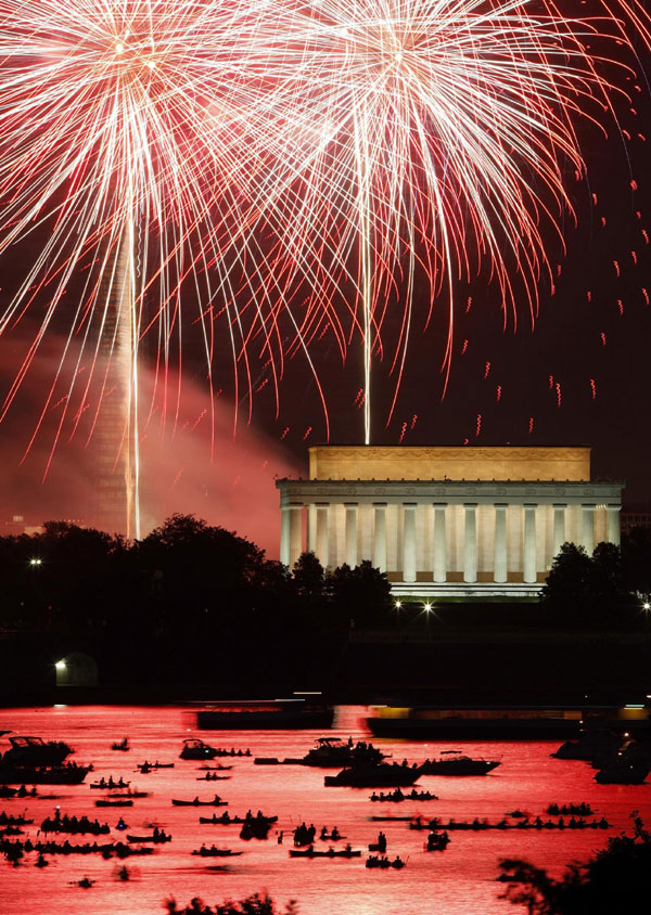 National Day fireworks around the world