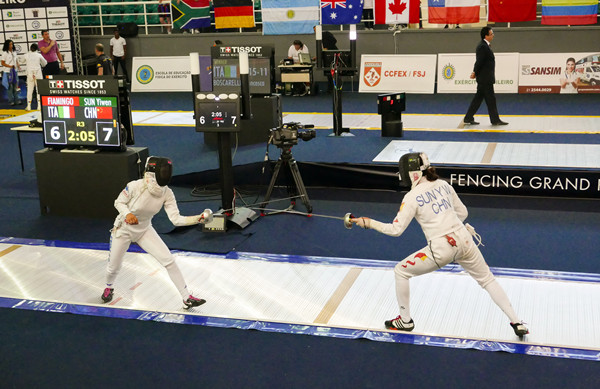 China wins bronze in Olympic fencing test