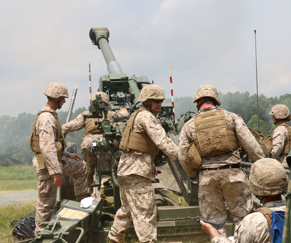 US Marine Corps soldiers demonstrate martial arts