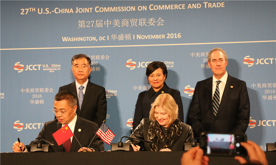 China, US sign MOUs at 27th JCCT