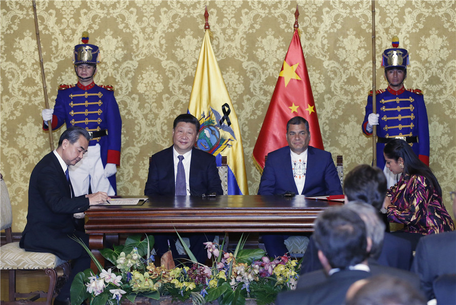 Ecuador welcomes Xi and Peng