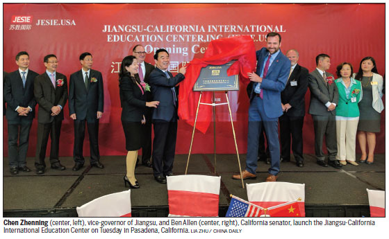 Jiangsu, California link on education