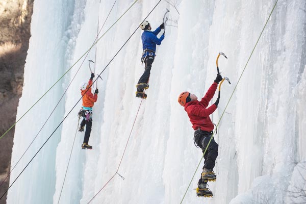 Ice climbers reaching new heights