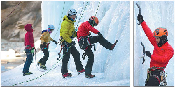 Ice climbers reaching new heights