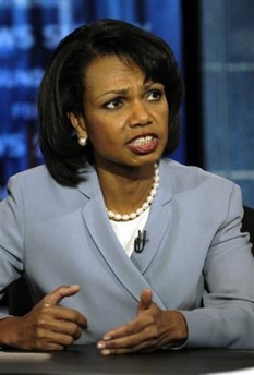 Secretary of State Condoleezza Rice appears on 'Fox News Sunday' in Washington, Sunday, June 4, 2006. [AP]