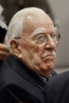 George Russell Weller appears in Los Angeles Superior Court, Dec. 8, 2004. Weller was convicted Friday Oct. 20, 2006 of vehicular manslaughter with gross negligence _ the harshest verdict possible. In 2003, Weller's car hurtled through a farmers market, killing 10 people and injuring more than 70 (AP 