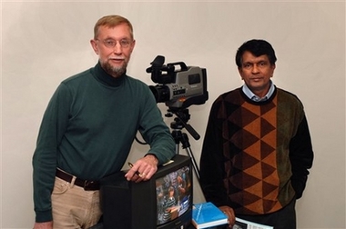 In this photo released by Iowa State University, Fred Lorenz Lorenz, left, and K.A.S. Wickrama pose for photo, date and location unknown. The two co-authored a project looking into health issues women may have after a divorce. 