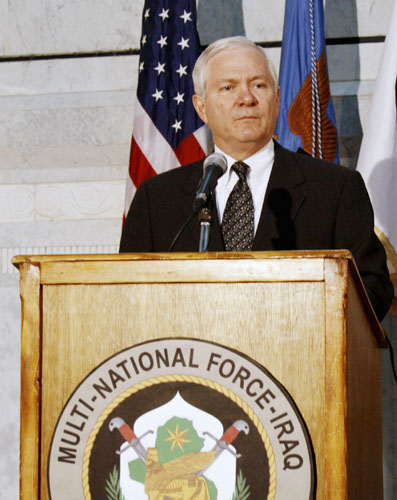 ,,US Secretary of Defense,,Robert Gates ,,Iraq