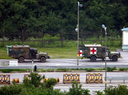 South Korean military trucks