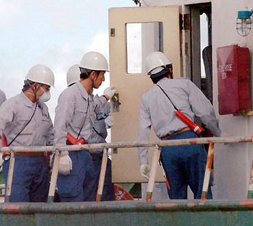 Japanese inspect North Korean cargo ship 