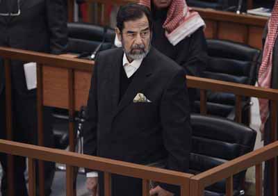 Saddam stands on trial