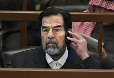 Saddam stands on trial