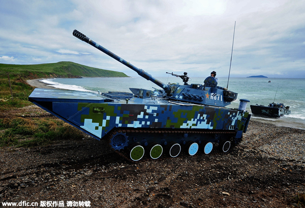 Chinese infantry combat vehicles in Russian-Chinese military drill