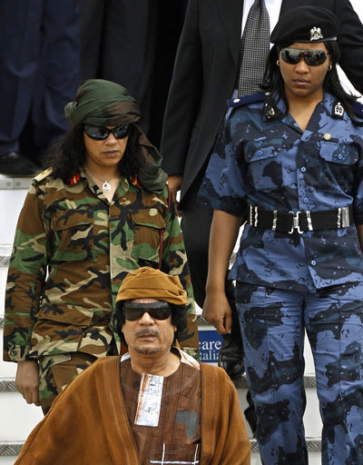 Gadhafi and his family