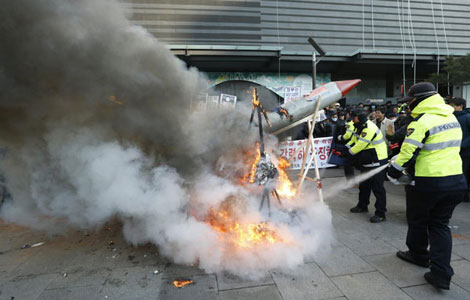 Anti-DPRK protest in Seoul