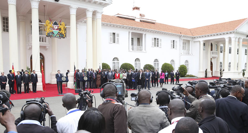 Premier Li's meeting, press conference with Kenyan president