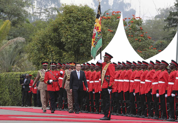Kenya holds ceremony welcoming Chinese premier