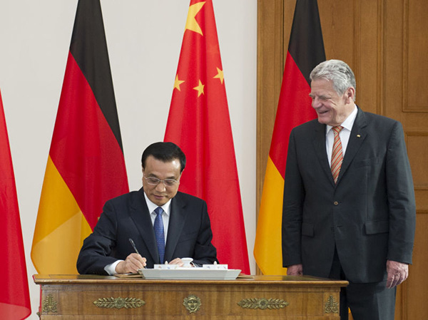 Chinese Premier meets German leaders