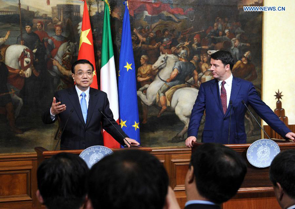 China, Italy agree to further promote partnership
