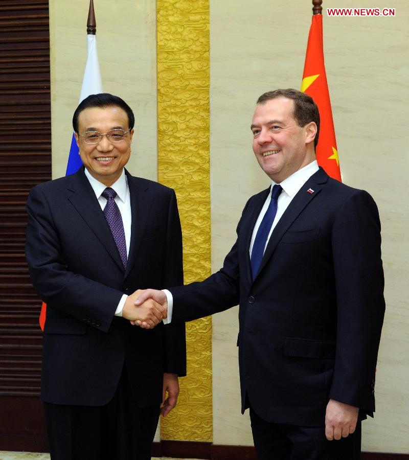 Chinese premier meets Russian PM in Astana, Kazakhstan