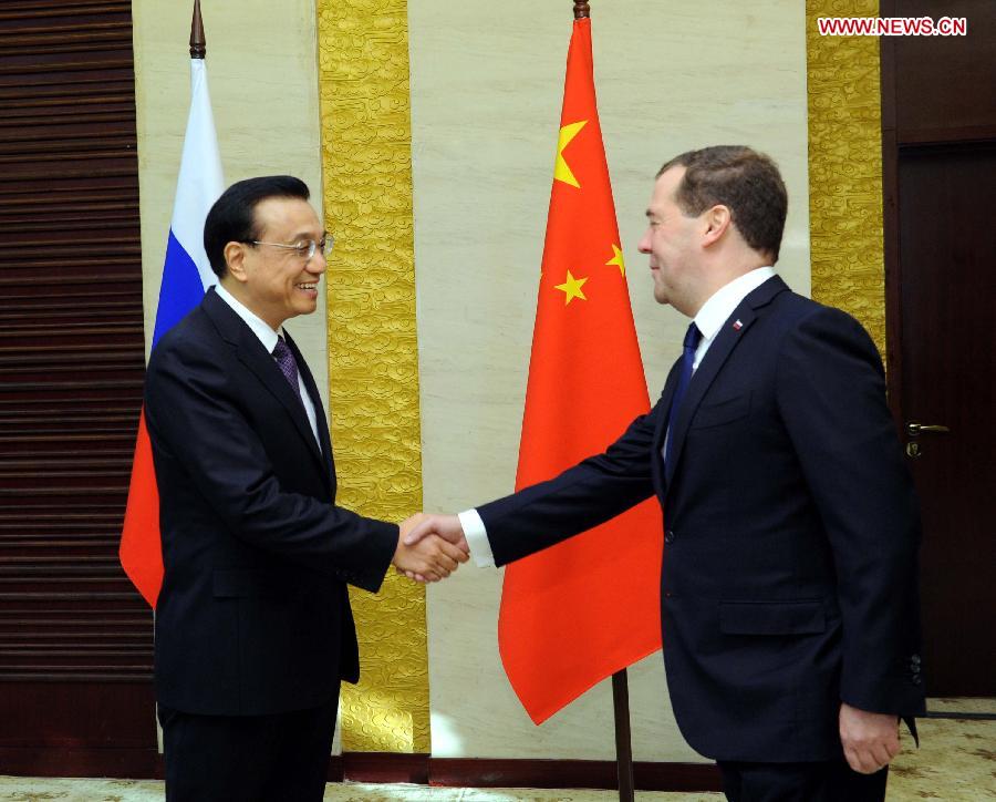 Chinese premier meets Russian PM in Astana, Kazakhstan