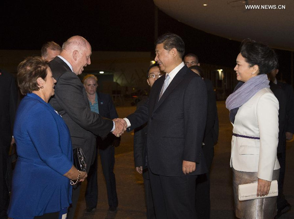 Chinese president arrives in Brisbane for G20 summit