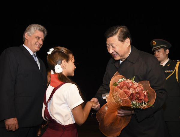 Chinese president arrives in Cuba for state visit