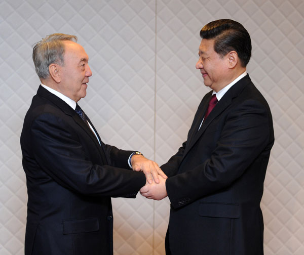 Xi vows to cooperate with Kazakhstan on Asia security