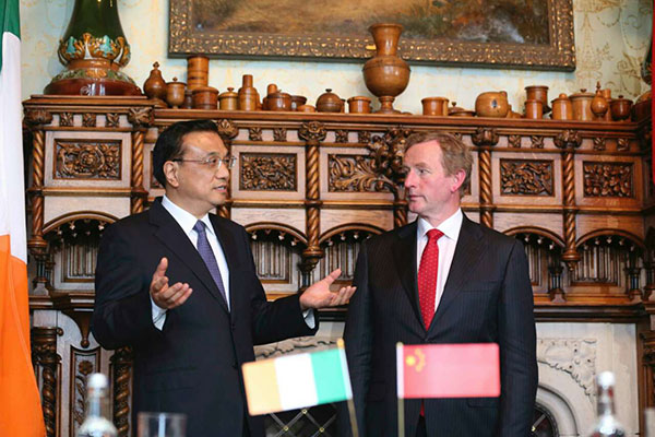 Premier Li, Irish counterpart hold joint press conference