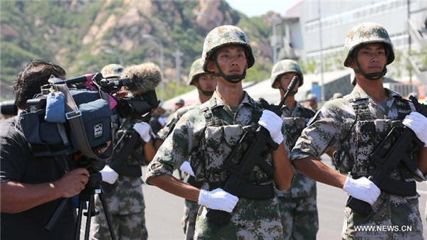 China's parade training attracts reporters from home and abroad