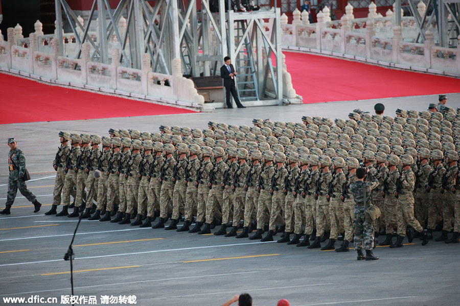 Final preparations before the parade in Beijing