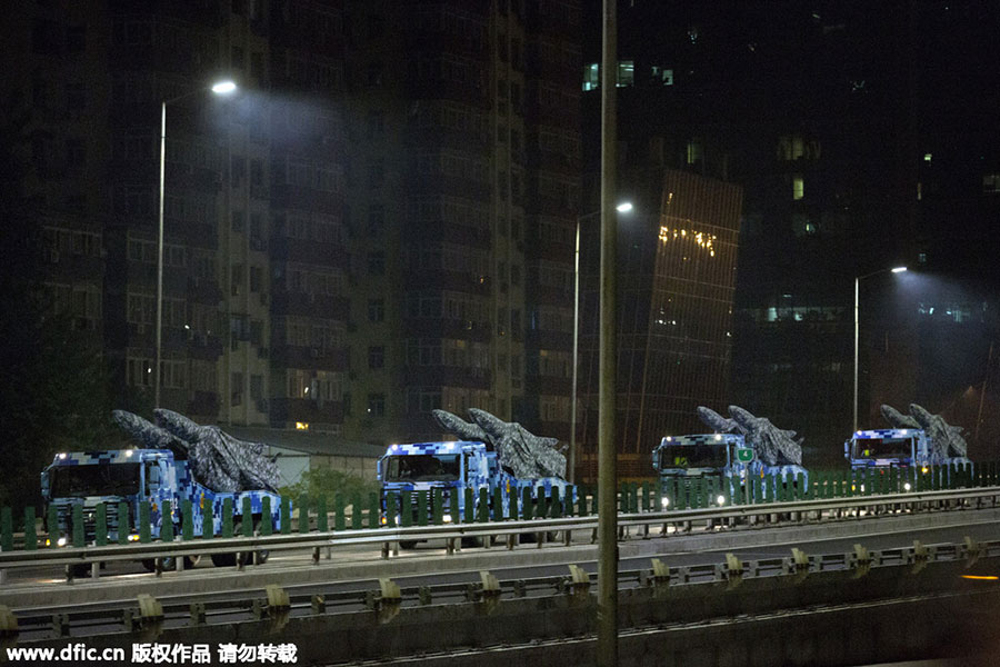 Final preparations before the parade in Beijing