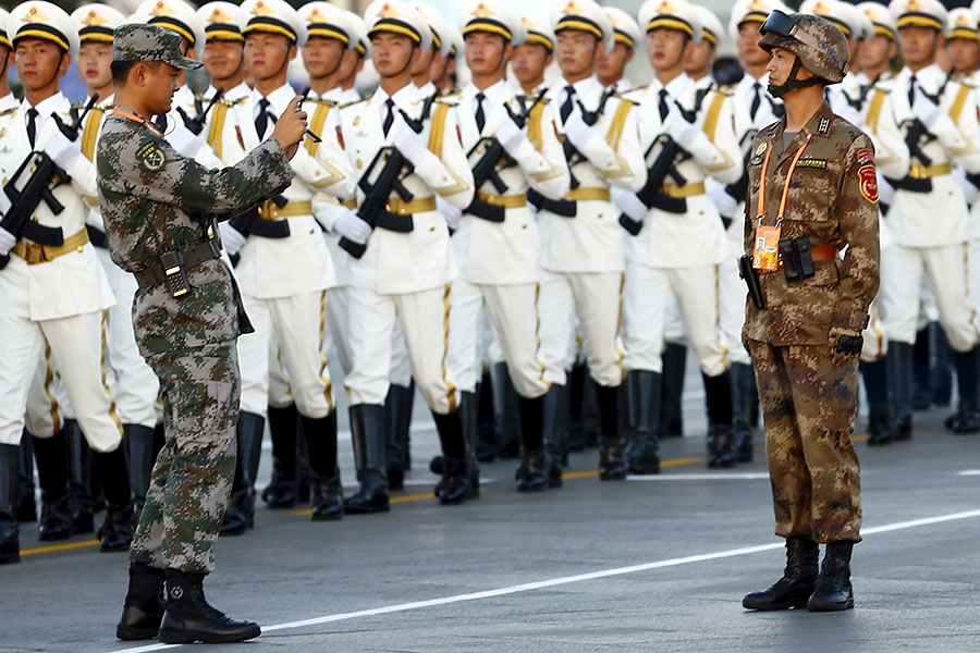 Final preparations before the parade in Beijing