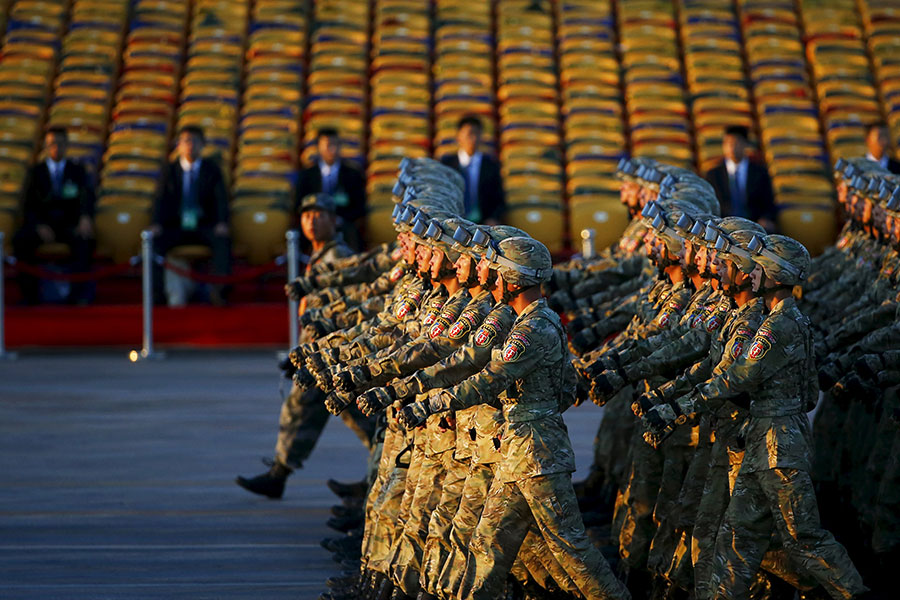 Final preparations before the parade in Beijing