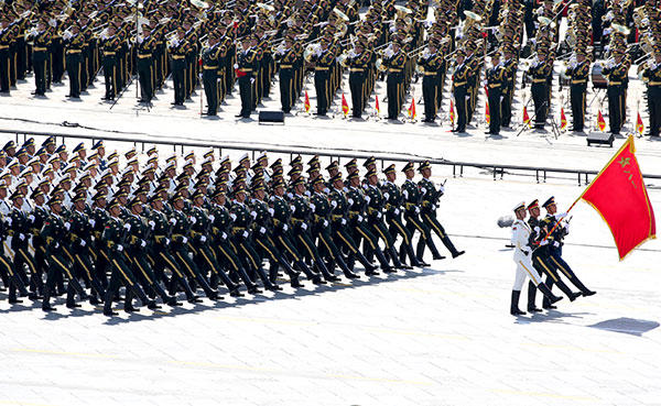 Generals helm formations for parade