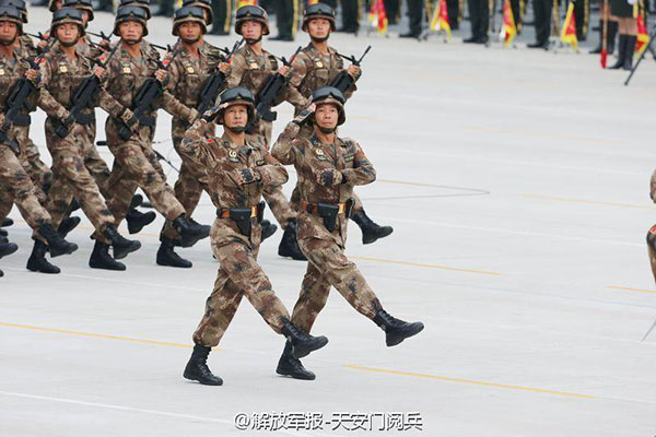 Generals helm formations for parade