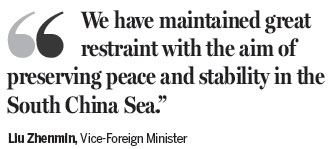 Keep sea dispute out of meetings, vice-FM says