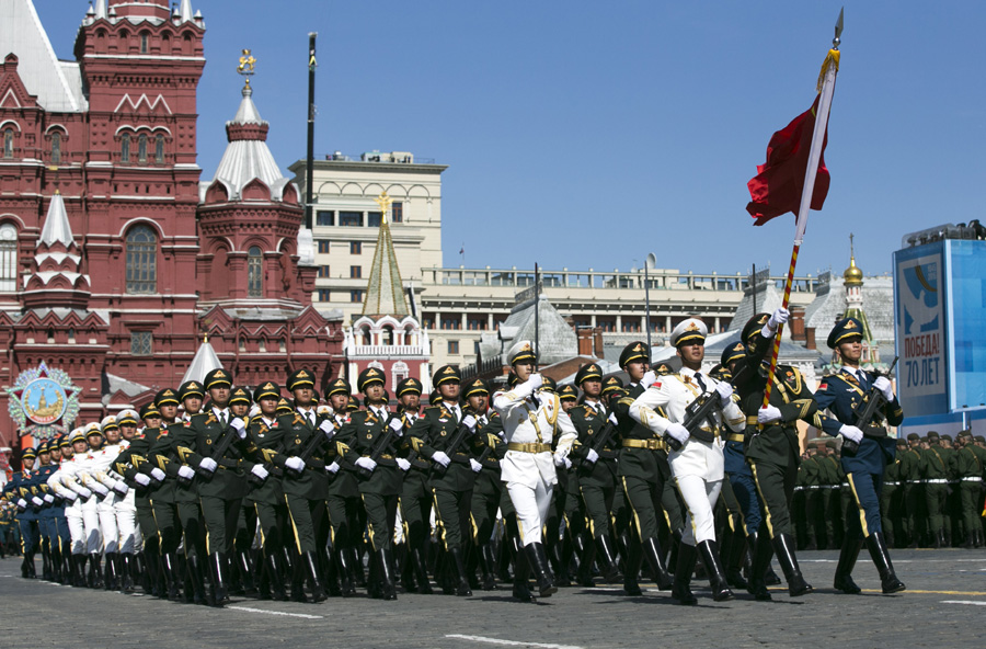 A glimpse of last rehearsal for V-Day parade