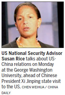 China 'central issue' for US: Rice