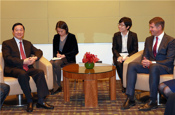 Liu Qibao meets with Premier of New South Wales