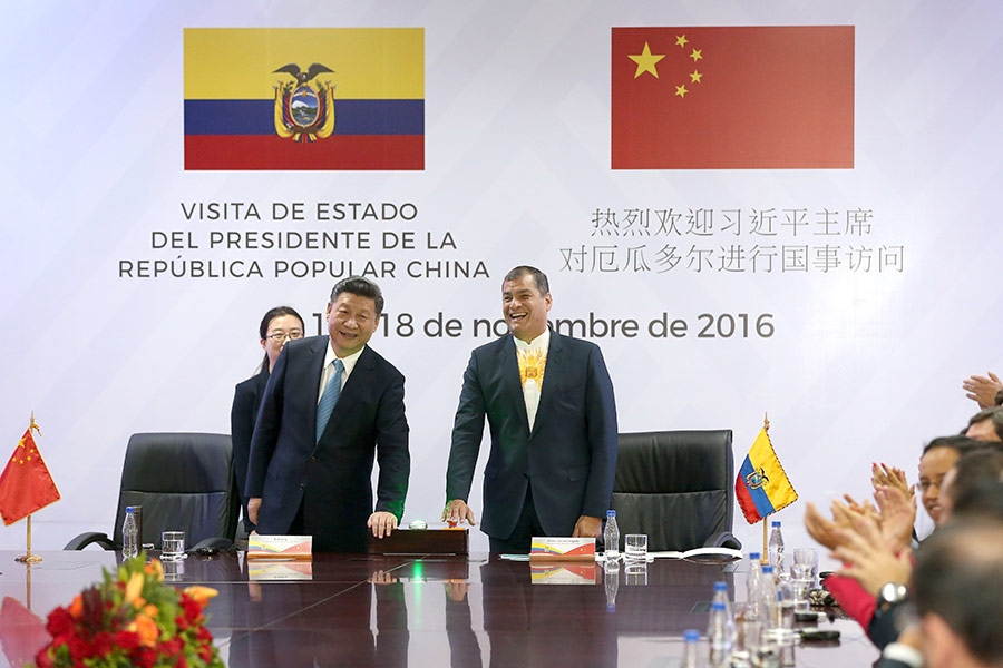 Xi pledges post-quake relief efforts to Ecuador