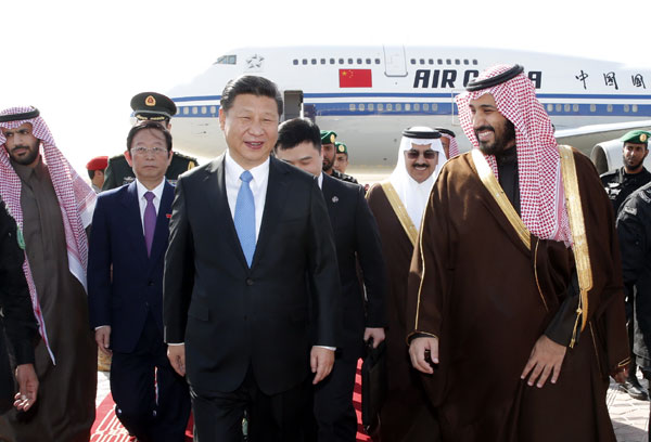 Xi arrives in Saudi Arabia on 3-nation Mideast visit