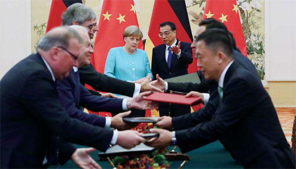 Merkel's visit boosts cooperation