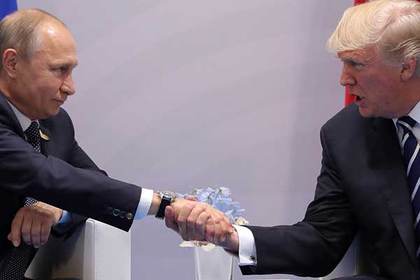 Trump and Putin meet for first time