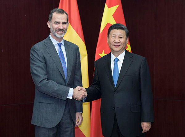 President Xi strengthens ties with Spanish King