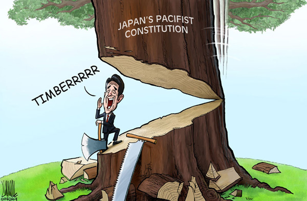 Cartoon: Japan's Pacifist Constitution