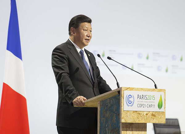 Full text of President Xi's speech at opening ceremony of Paris climate summit