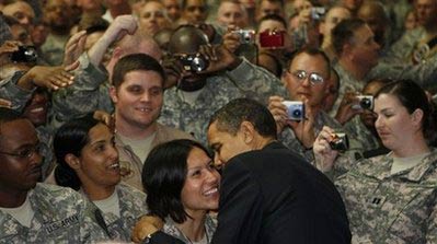 Obama in Baghdad, tells troops Iraq must take over