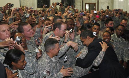 Obama lands in Iraq for 1st visit as president