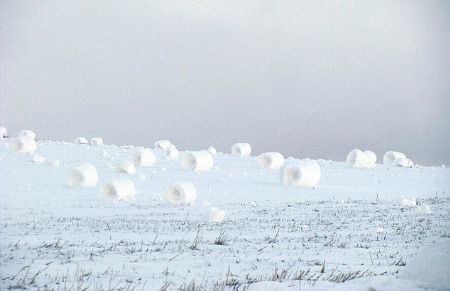 Mother Nature creates snow rolls